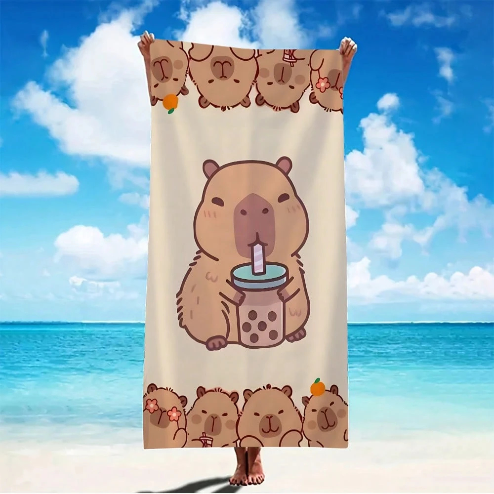 Pilates Yoga Towel - Sweet Capibara Beach Towel Quick-Drying Small