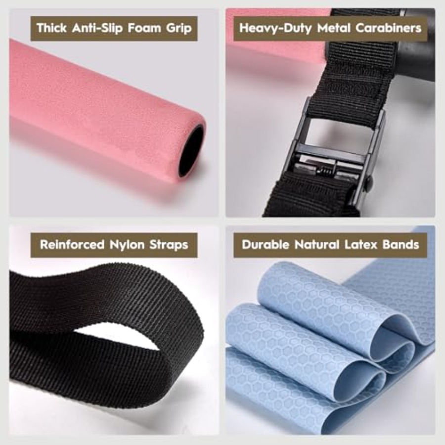 9-Piece At Home Pilates Kit fo - Pilates Yoga Resistance Ring avaliação e preço