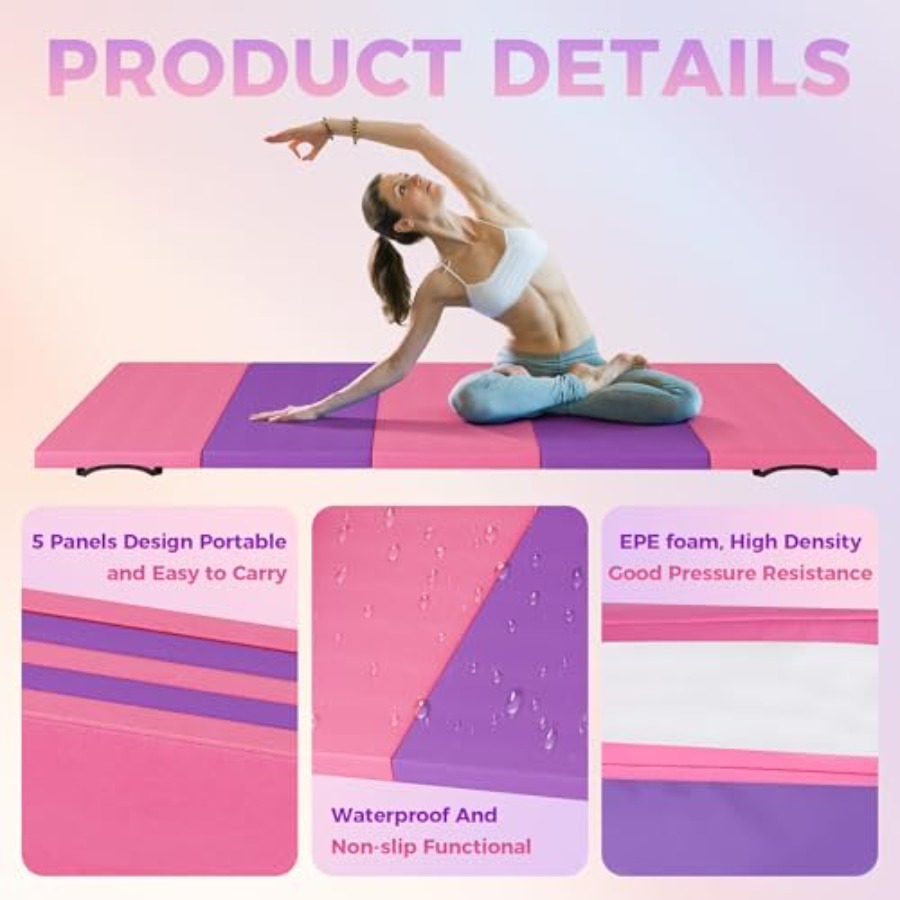 Folding Gymnastics Mat, Exerci - Pilates Yoga &A avaliação e preço