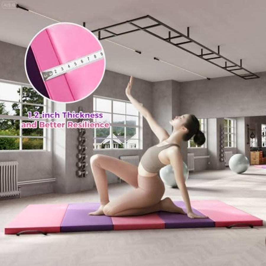 Folding Gymnastics Mat, Exerci - Pilates Yoga &A avaliação e preço