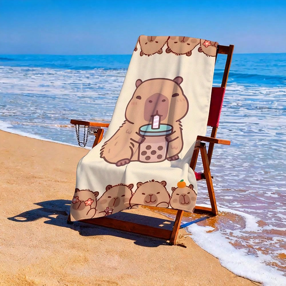 Sweet Capibara Beach Towel Qui - Pilates Yoga Towel avaliação e preço