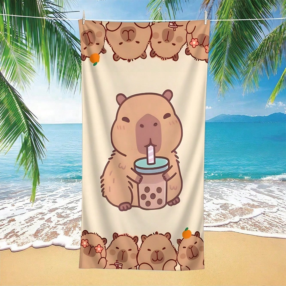 Sweet Capibara Beach Towel Qui - Pilates Yoga Towel avaliação e preço