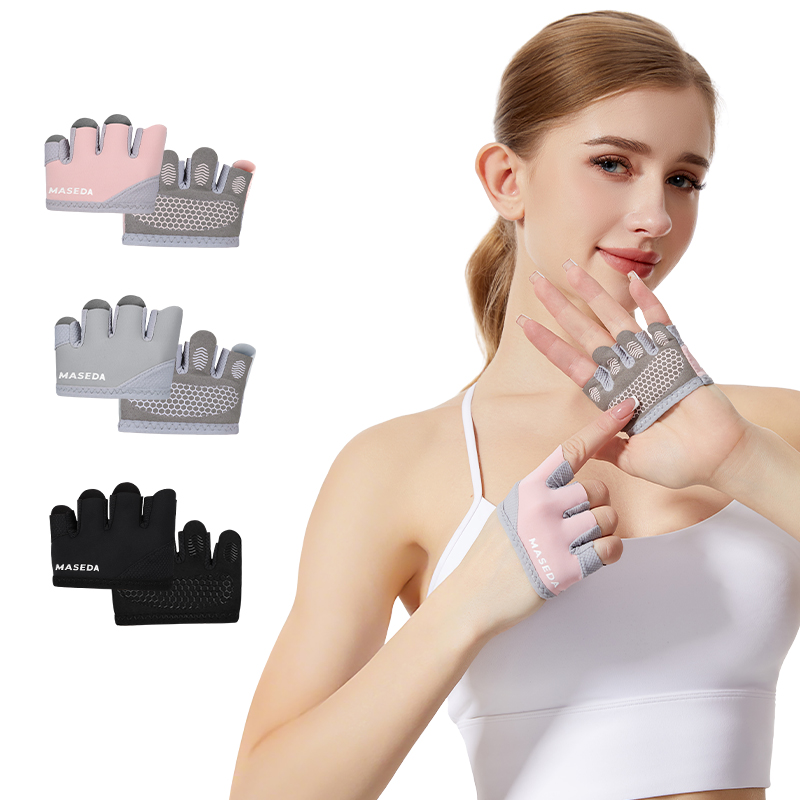Pair of Fitness Fingerless Glo - Pilates Yoga Fitness avaliação e preço