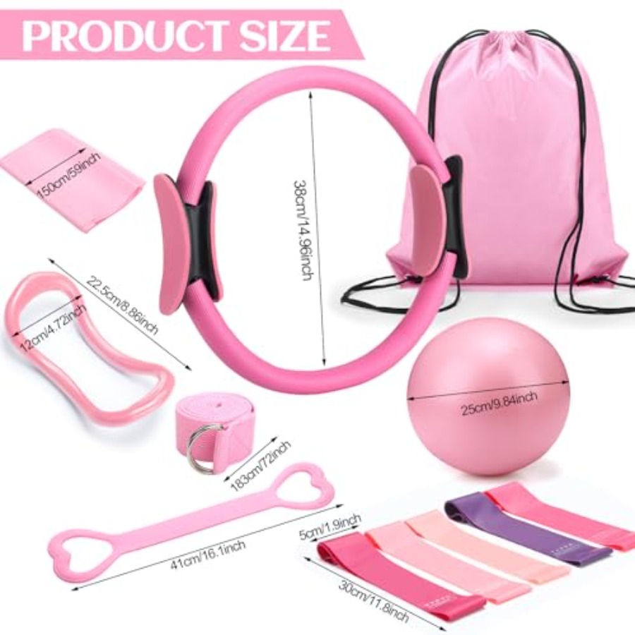 Set of 18 Pilates Ring Essenti - Pilates Yoga Resistance Ring avaliação e preço