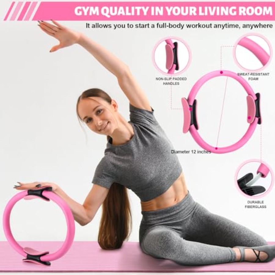 Set of 18 Pilates Ring Essenti - Pilates Yoga Resistance Ring avaliação e preço