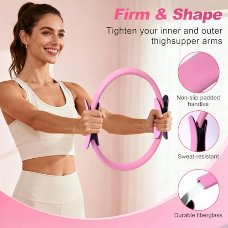 Pilates Kit 14 Pcs, Pilates Es - Pilates Yoga Resistance Ring avaliação e preço