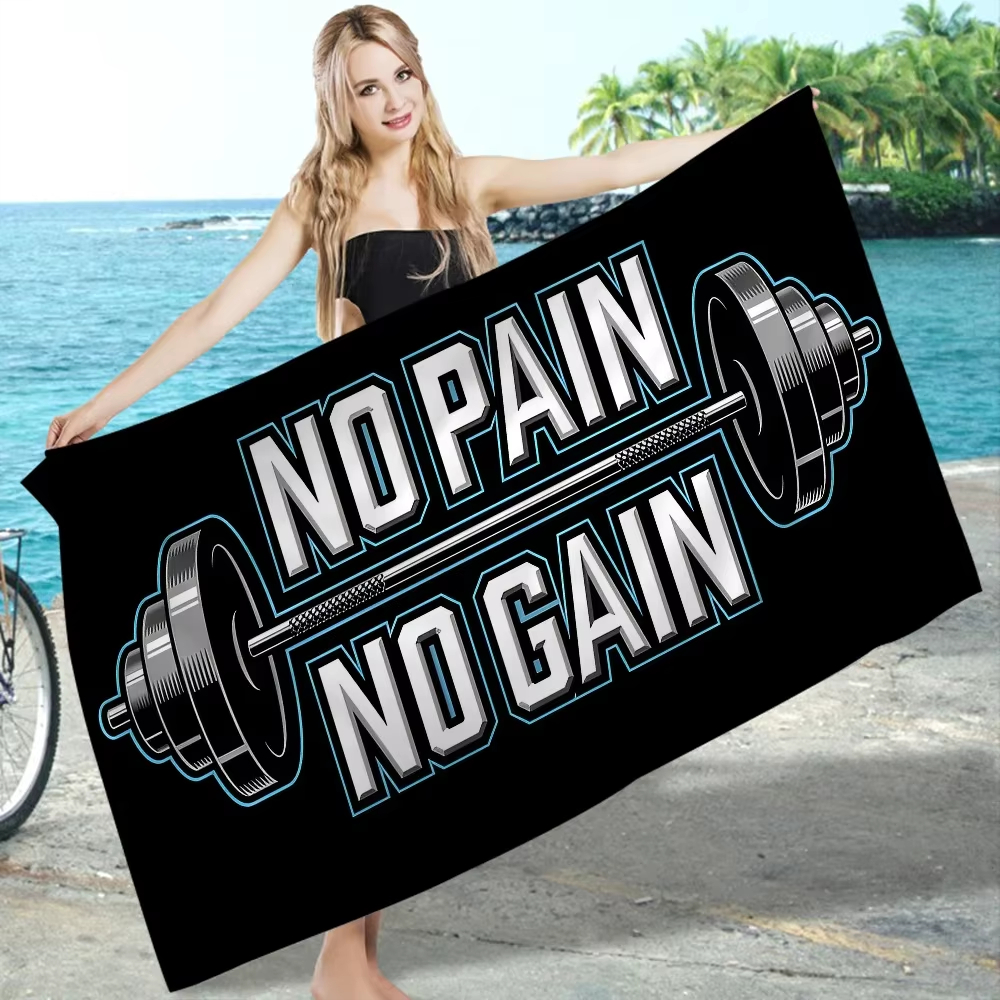 No Pain No Gain Beach Towel, M - Pilates Yoga Towel avaliação e preço