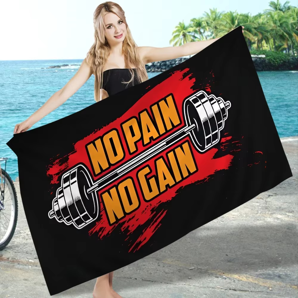 No Pain No Gain Beach Towel, M - Pilates Yoga Towel avaliação e preço