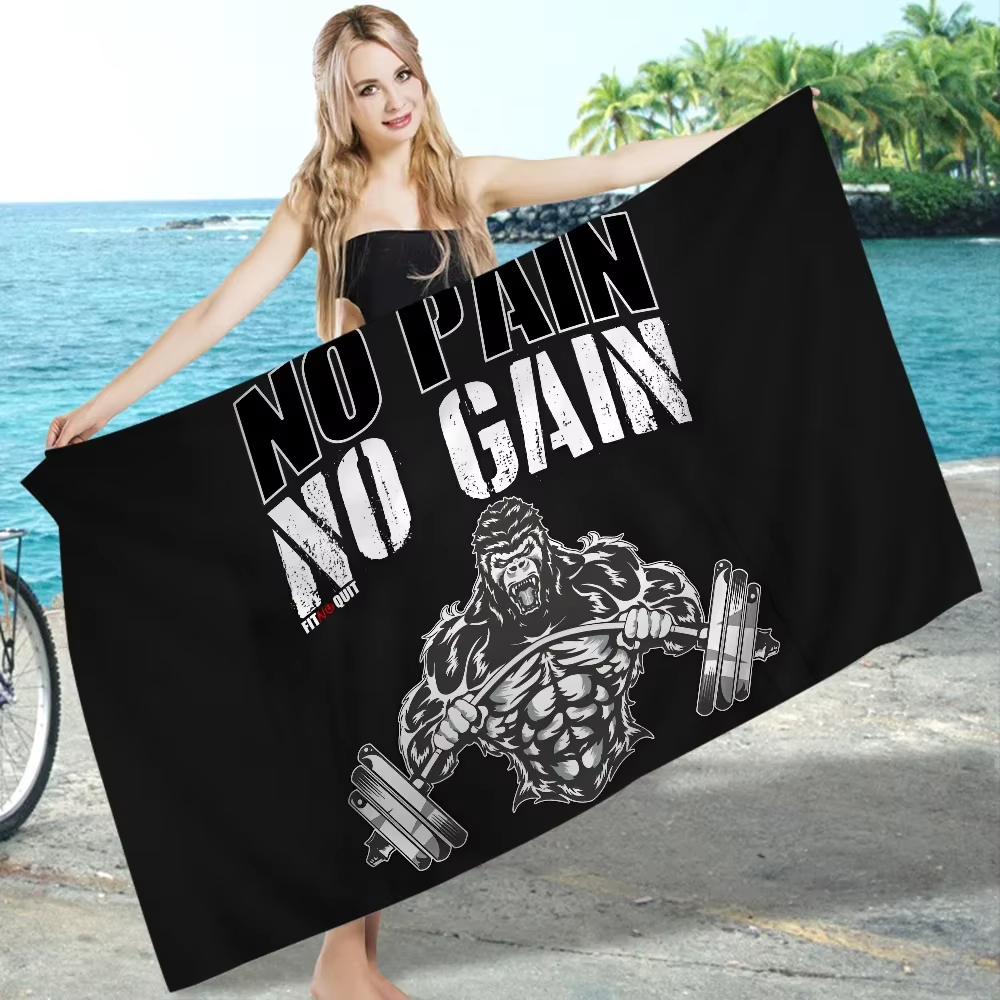 No Pain No Gain Beach Towel, M - Pilates Yoga Towel avaliação e preço