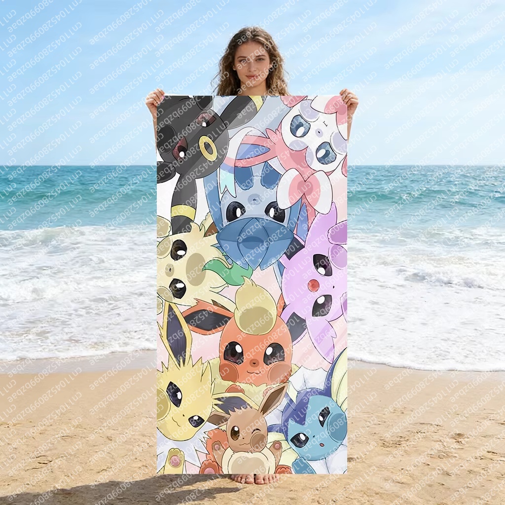 Cute Pokemon Beach Towel Quick - Pilates Yoga Towel avaliação e preço