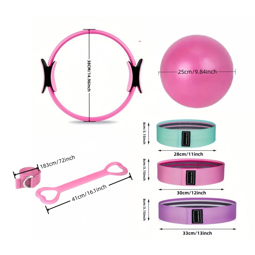 8-piece Pilates Ring Ring Set  - Pilates Yoga Resistance Ring avaliação e preço