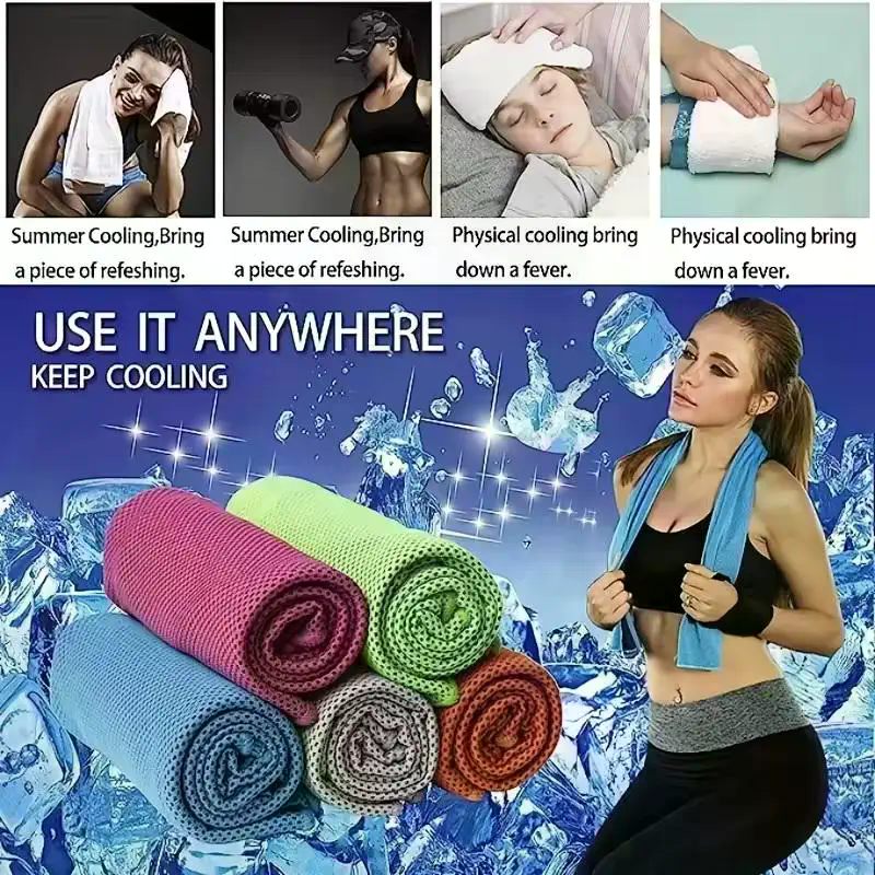 4pcs Cooling Towels (35.4 * 11 - Pilates Yoga Towel avaliação e preço