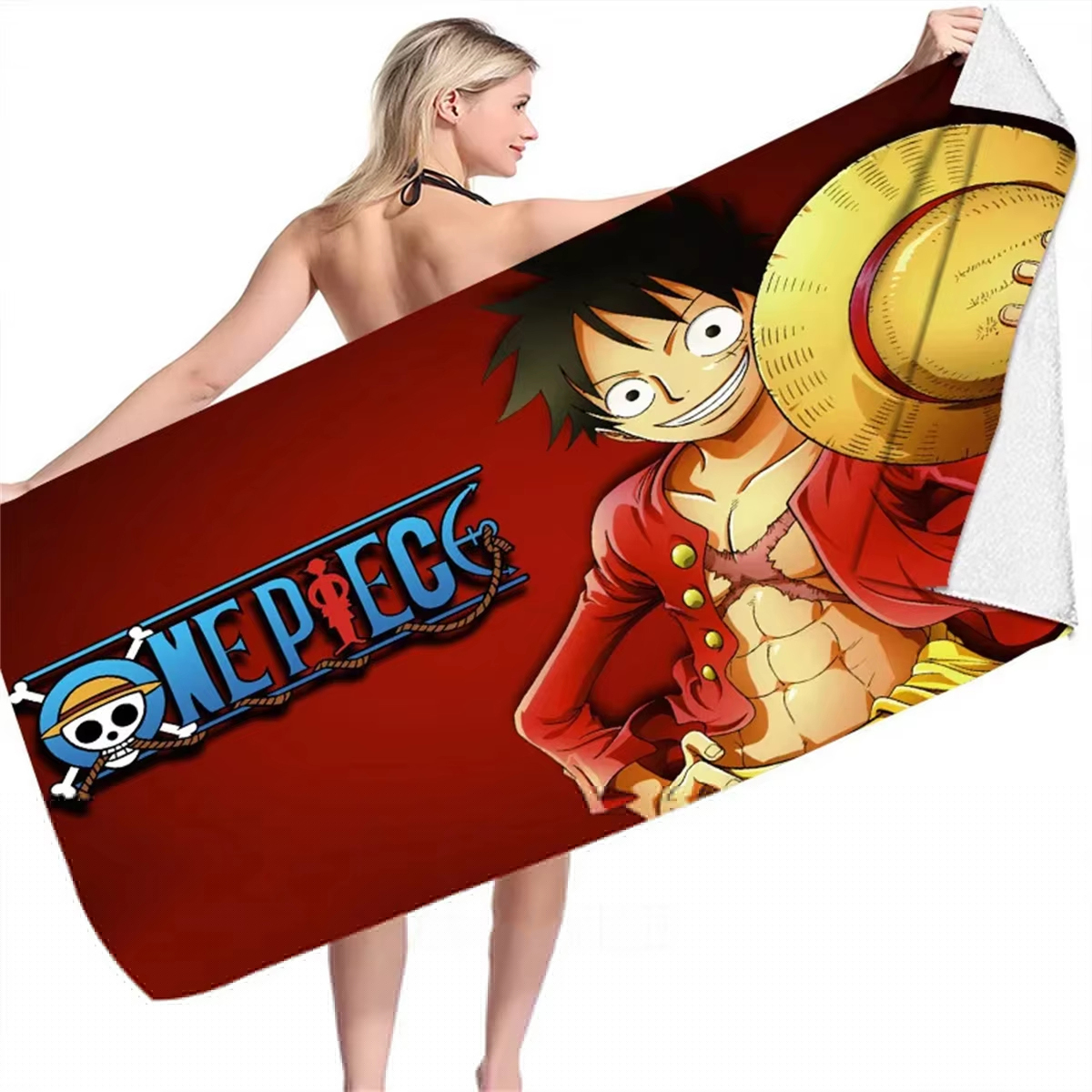 One Piece Monkey D. Luffy Beac - Pilates Yoga Towel avaliação e preço