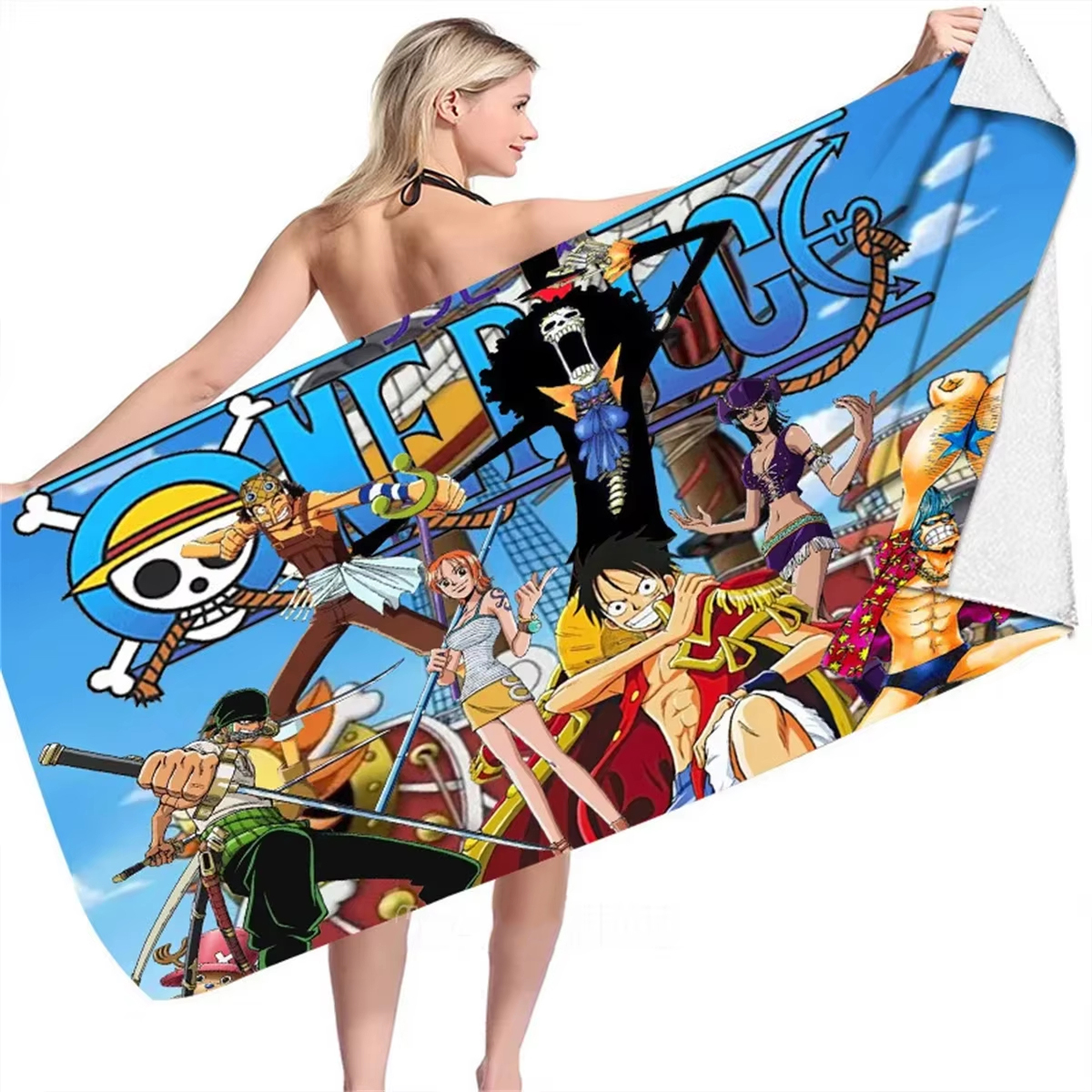 One Piece Monkey D. Luffy Beac - Pilates Yoga Towel avaliação e preço