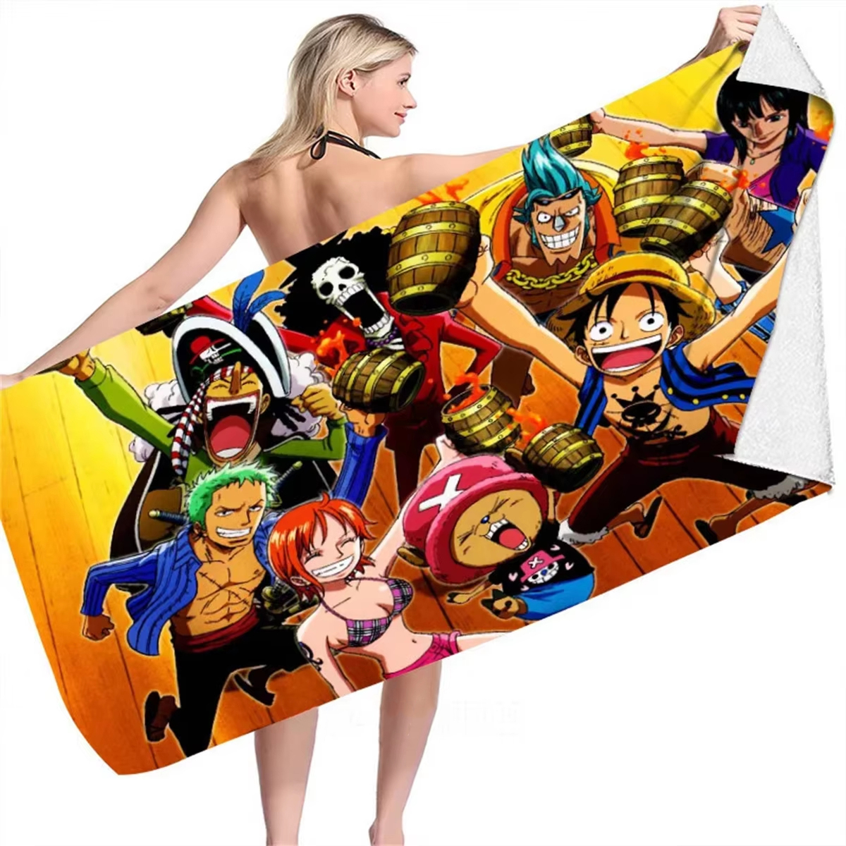 One Piece Monkey D. Luffy Beac - Pilates Yoga Towel avaliação e preço