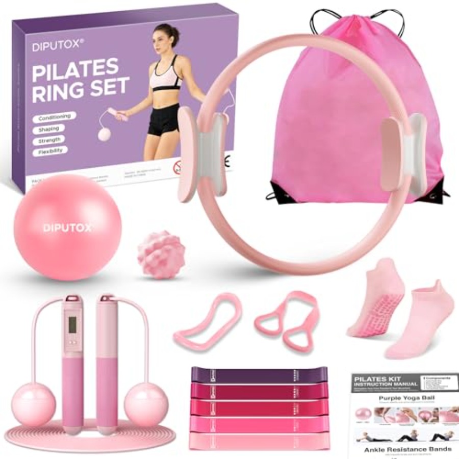 Pilates Ring Kit for Women Hom - Pilates Yoga Resistance Ring avaliação e preço