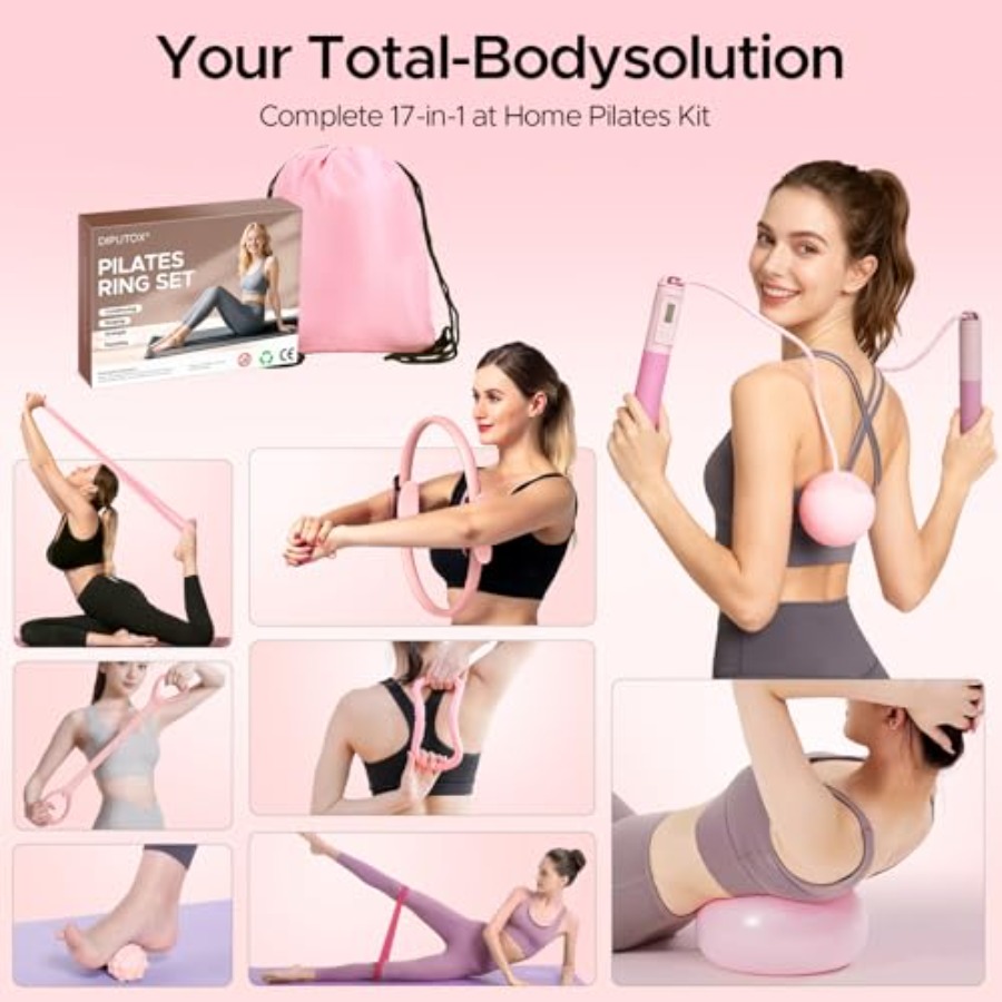 Pilates Ring Kit for Women Hom - Pilates Yoga Resistance Ring avaliação e preço