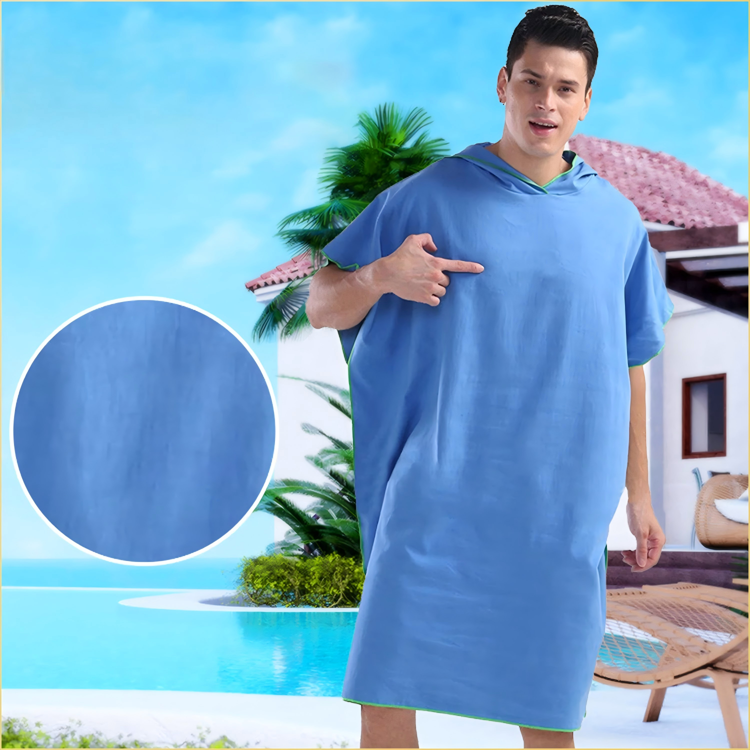Quick Dry Changing Robe Hooded - Pilates Yoga Towel avaliação e preço