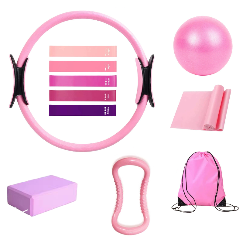 Pilates 11-Piece Set, Includes - Pilates Yoga Resistance Ring avaliação e preço