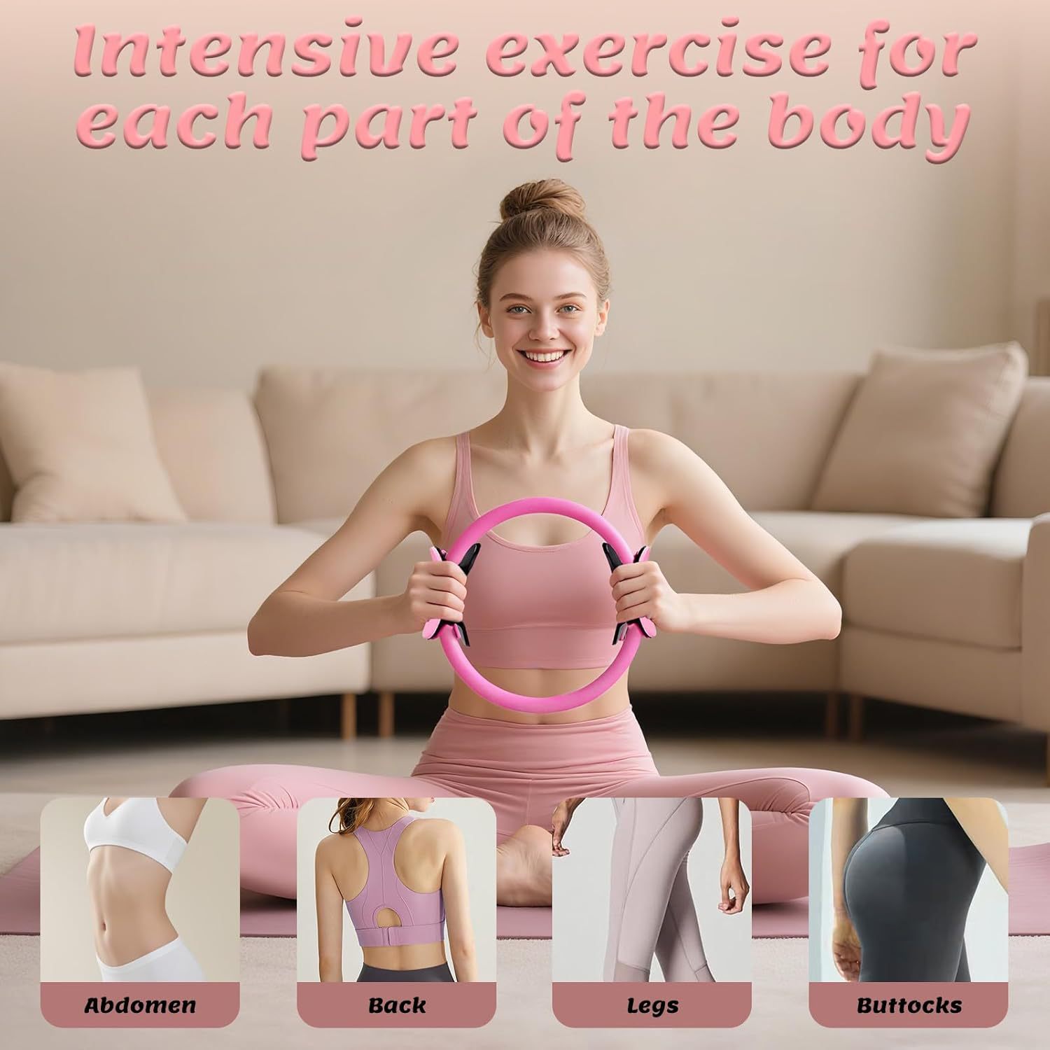 Pilates 11-Piece Set, Includes - Pilates Yoga Resistance Ring avaliação e preço