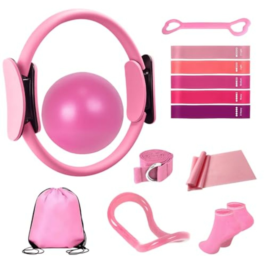 Pilates Equipment Kit for Wome - Pilates Yoga Resistance Ring avaliação e preço