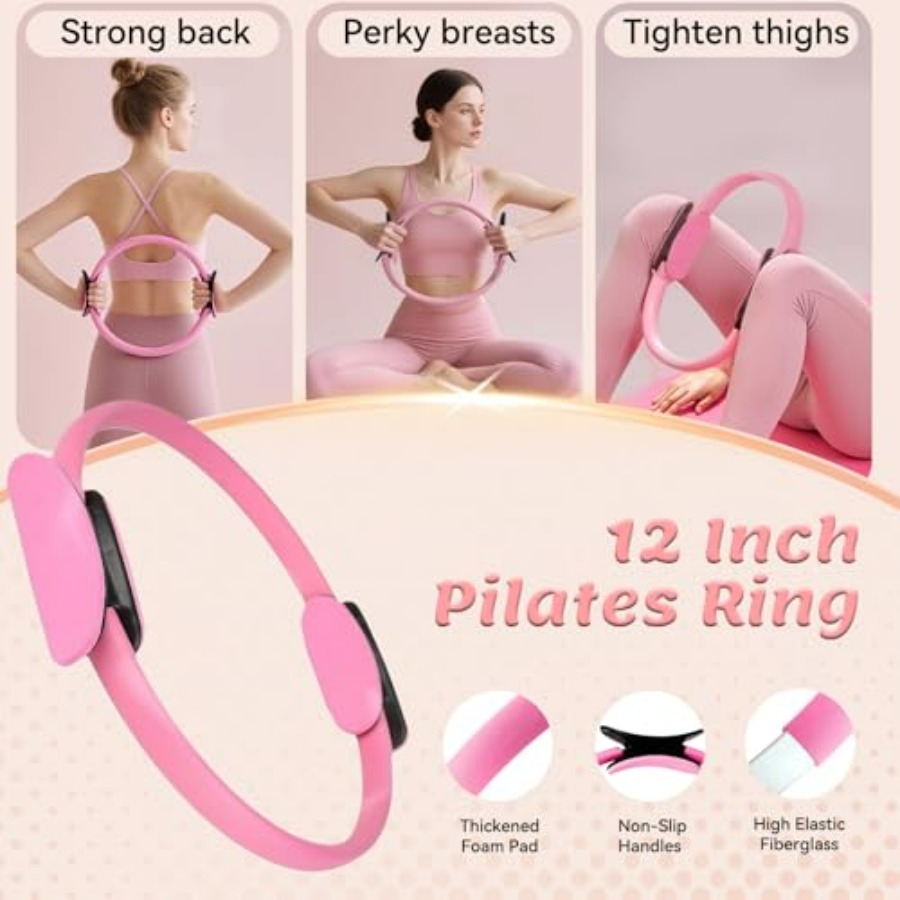 Pilates Equipment Kit for Wome - Pilates Yoga Resistance Ring avaliação e preço
