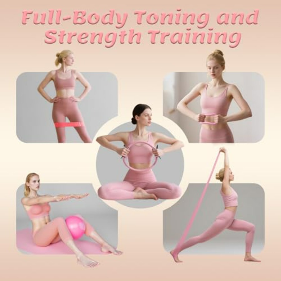 Pilates Equipment Kit for Wome - Pilates Yoga Resistance Ring avaliação e preço