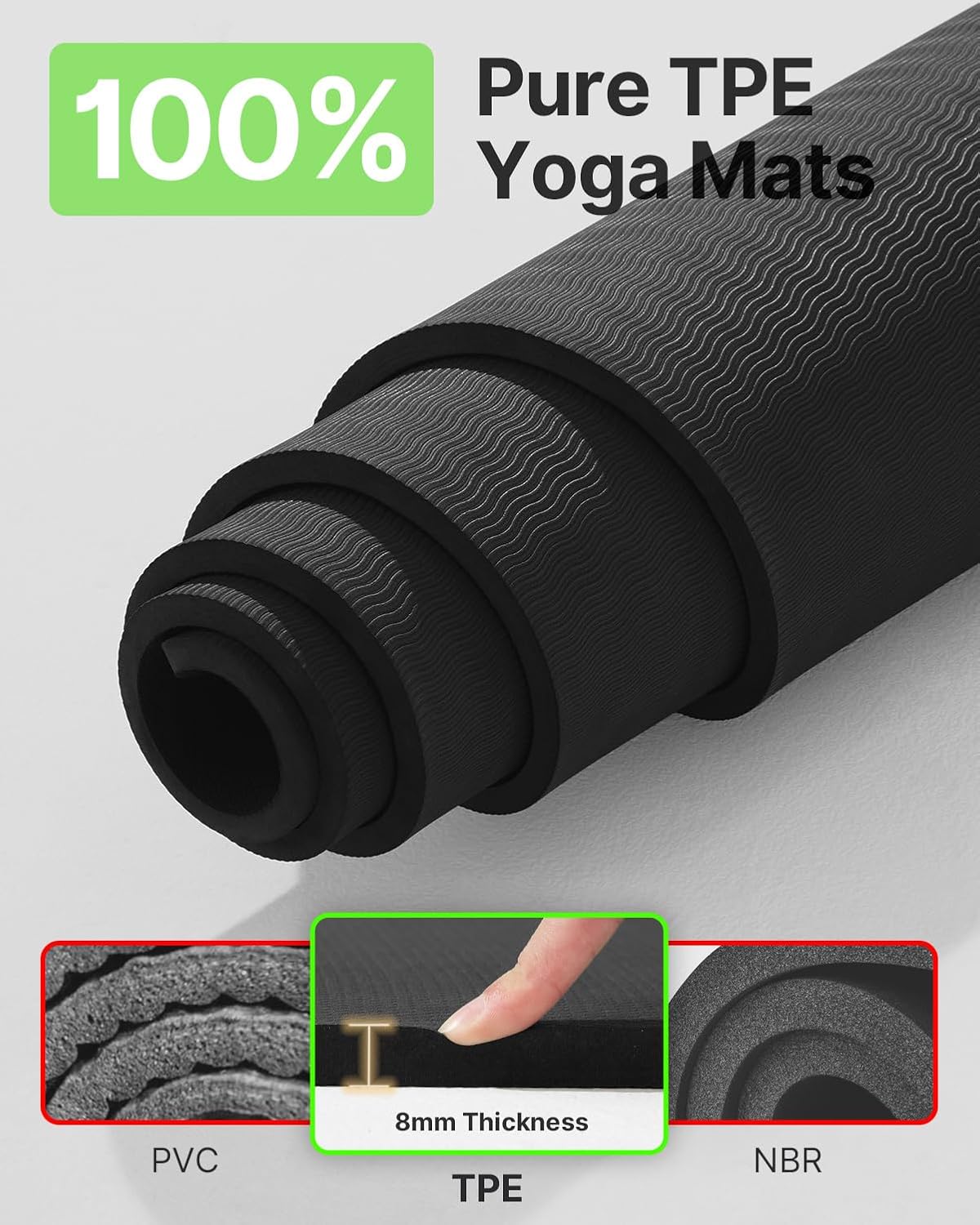 Large Yoga Mat 75x52x1/2in, Ex - Pilates Yoga Towel avaliação e preço